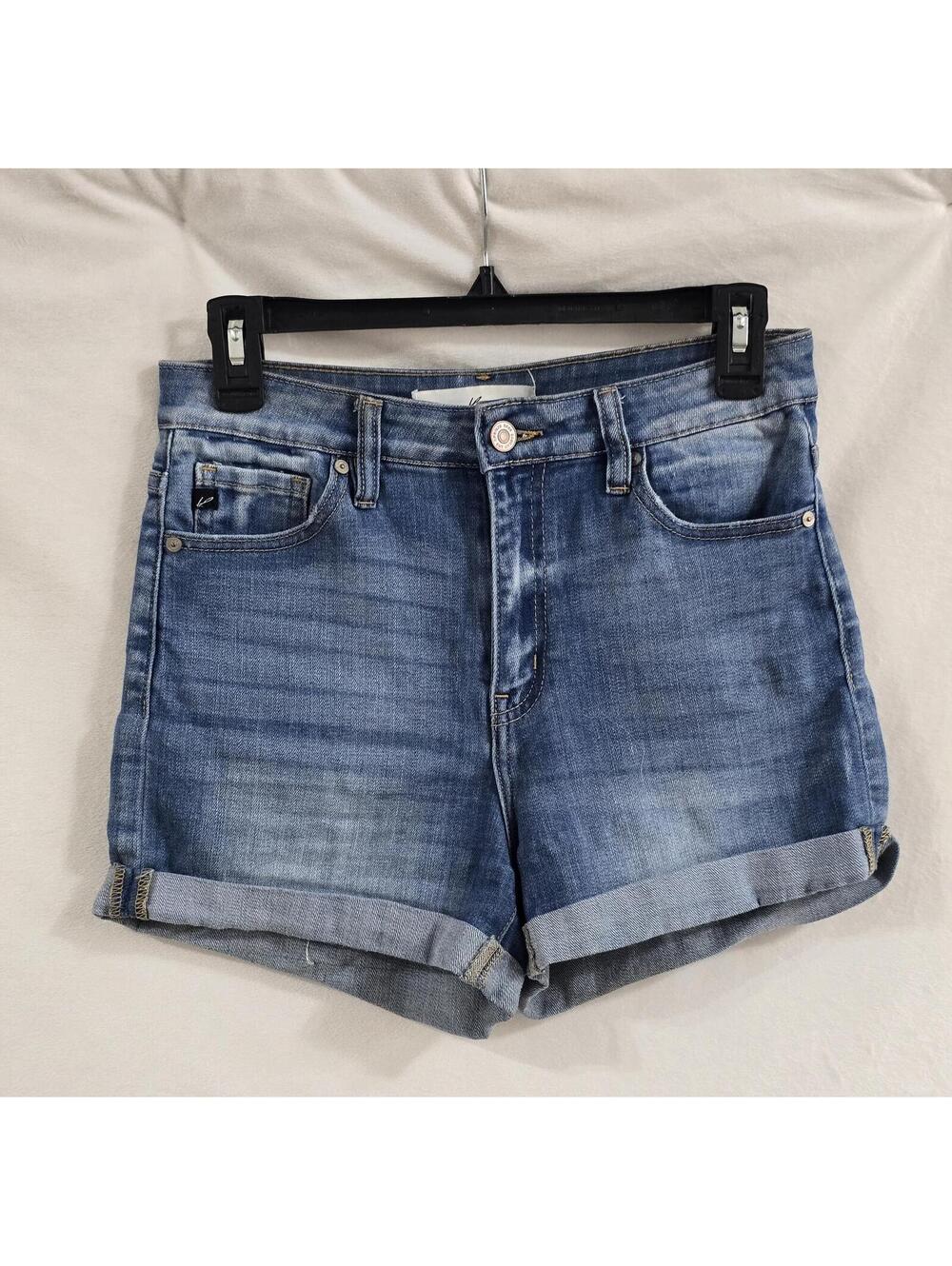 KanCan Denim Shorts Light Wash Rolled Hem size Small